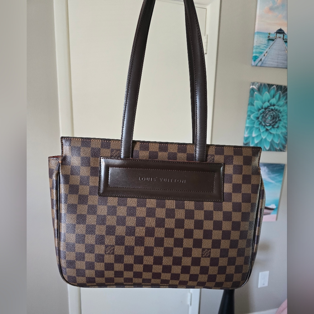 Louis Vuitton Brown Checkered Shoulder Bag